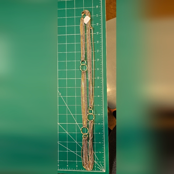 NWT LIA SOPHIA MULTI-STRAND TWO-TONE NECKLACE - Picture 1 of 1